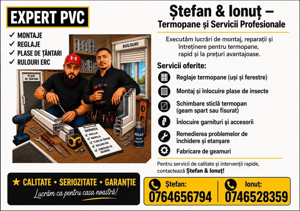 Reparatii termopane si servicii pentru ferestre