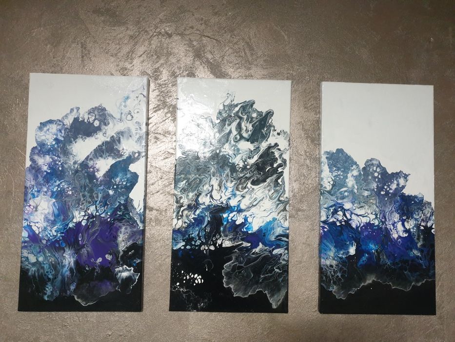 Tablou pictura abstracta canvas pictat acrilic