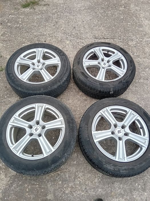 Ляти джанти 17ки нисан мазда с нови зимни гуми 225/55/17 8Mm