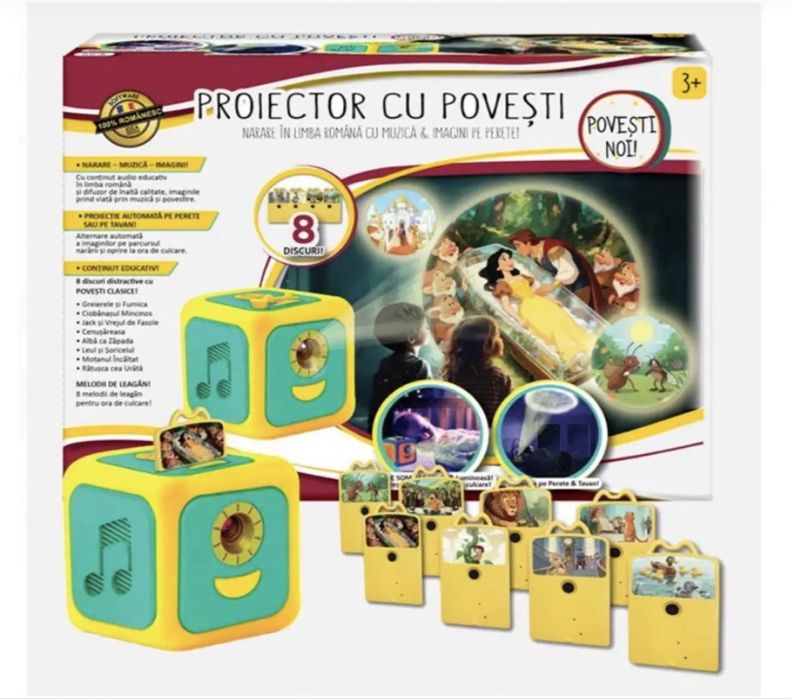 Proiector cu Povesti Noi pe perete sau tavan, Idea, +3 ani