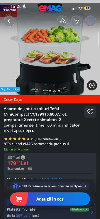 Apart aburi Tefal Minicompact