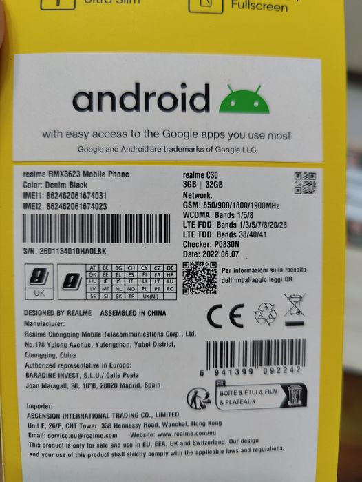 Телефон Realme C30