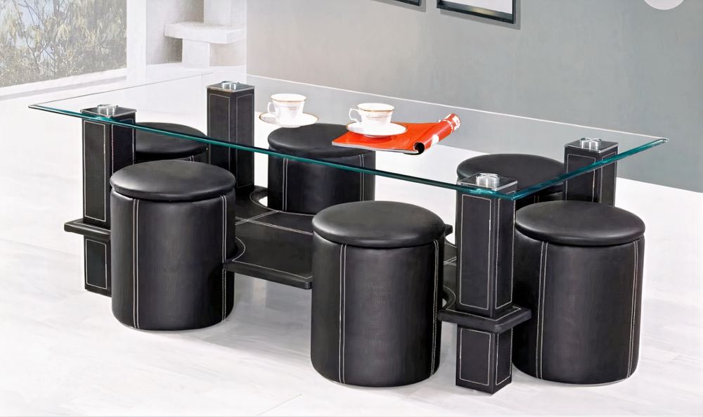 Set Masa de cafea cu 6 tabureti