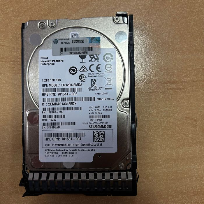 Серверный жёсткий диск HP 1.2TB