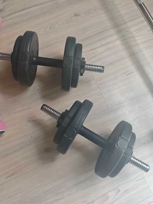 Велоергометър,Гири 1 кг,Дъмбели и Прав лост със тежести
