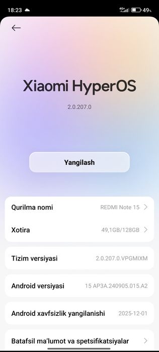 Redmi note 15 1oy boʻldi yangi