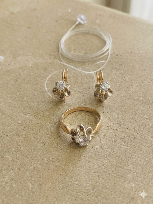 Золото 585, Россия, комплект 6.37 грамм