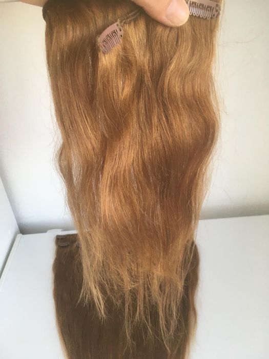 Extensii par natural clip-on 45cm,saten deschis #16 fullhead