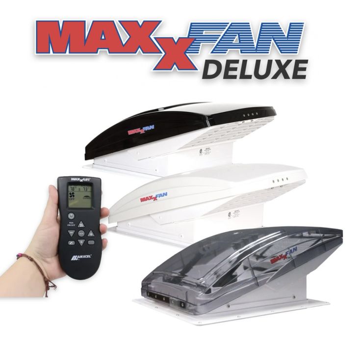 Trapa MaxxFan Deluxe cu ventilator 12V pt rulota, autorulota, camper
