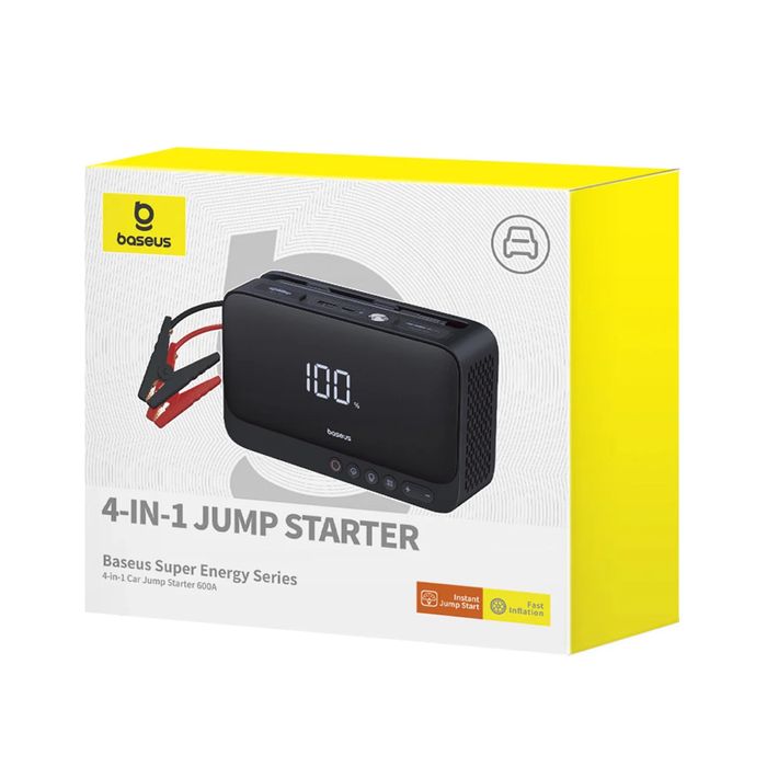 Baseus 4 в 1 Пускозарядное устройство 600A jump starter