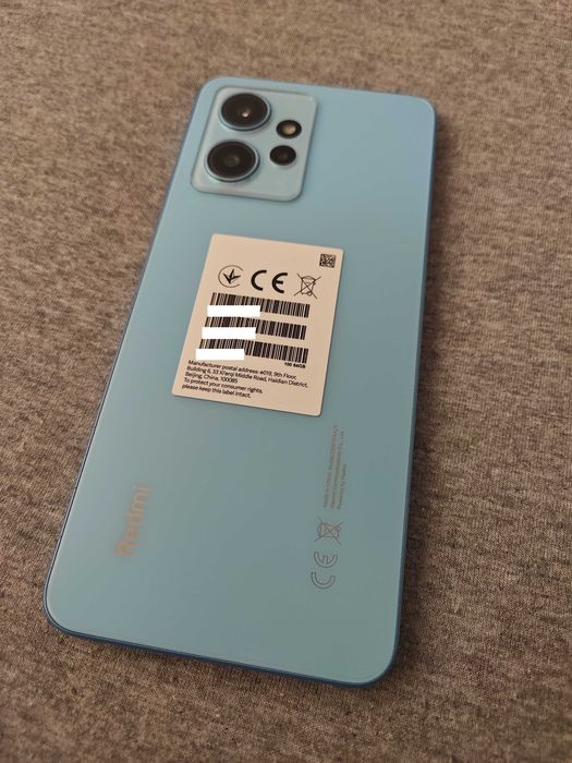 Xiaomi Redmi Note 12 Ice Blue, 4GB RAM, 64GB ROM, 2 huse, 2 folii ecran sticla