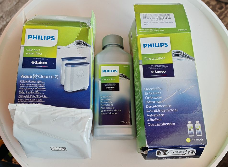 Комплект филтър и течност за декалцификация кафе автомат Philips