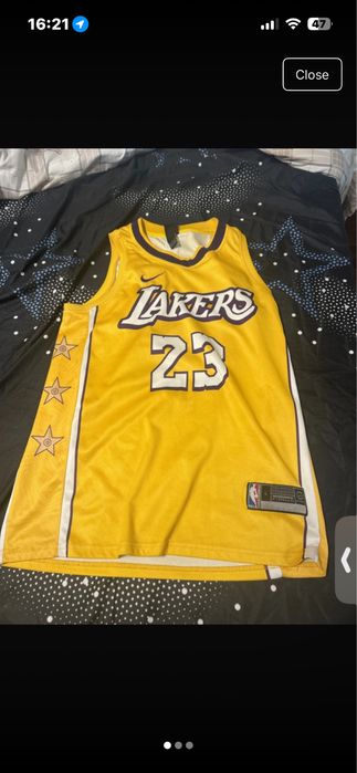 Nike nba lakers lebron james jersey size m fit l