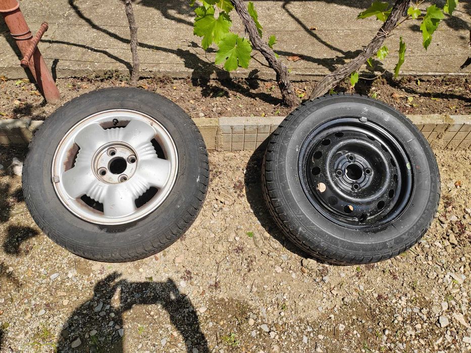 4 бр. летни гуми 185/65/R14 с джанти + резервна гума