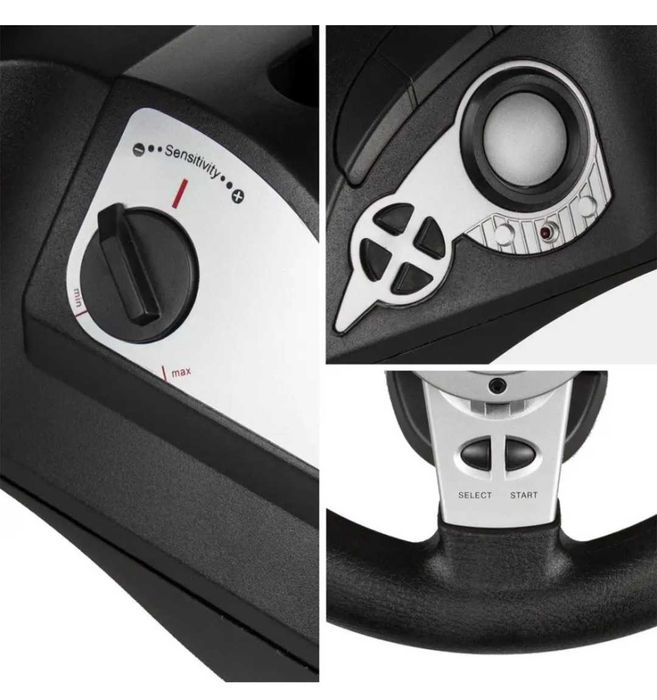 Volan cu pedale RS700, PS4/PS3/XBOX ONE, USB, negru-argintiu