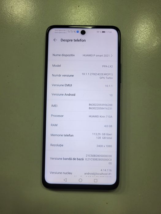 Huawei PSmart 2021 Green ca Nou Impecabil