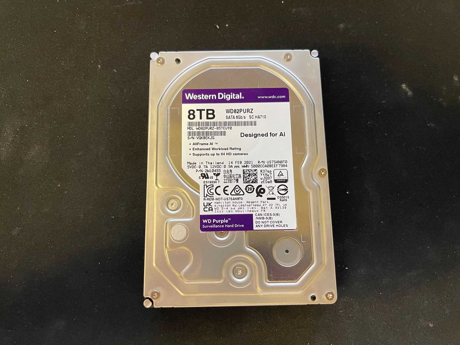 1бр. HDD Western Digital Purple 8TB с до 2г. гаранция