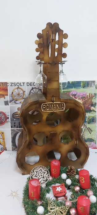 Suport pentru sticle de vin ghitara