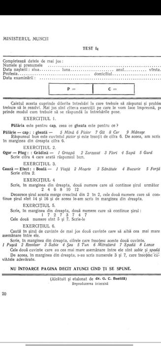 Materiale pregătire testare psihologica