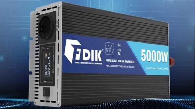 FDIK Invertor Sinus PUR 12V, 2,2/5KW Puternic, Duce toata casa, TESTAT