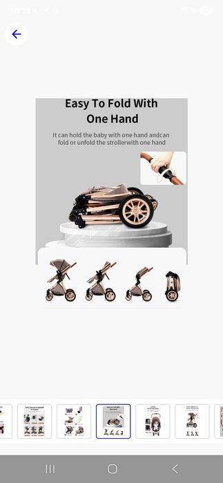 Бебешка количка 3 в 1 цвят Розов