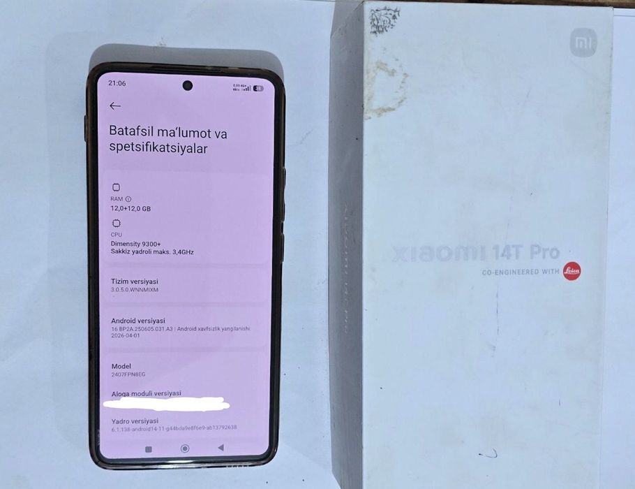 Xiaomi 14t pro 12/512