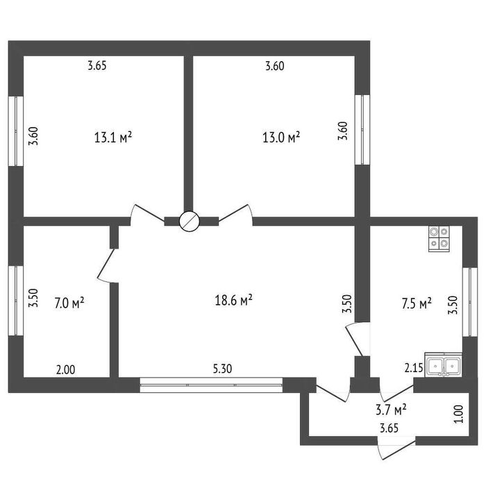 Yu  Дом 4 комнаты, участок 6,6соток, ж/д станция Сергели