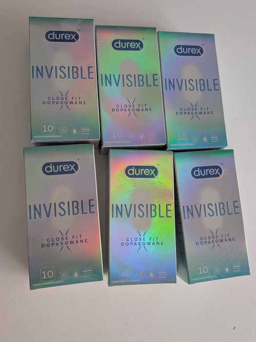 6 cutii prezervative Durex Invisible Close Fit, 60 bucati