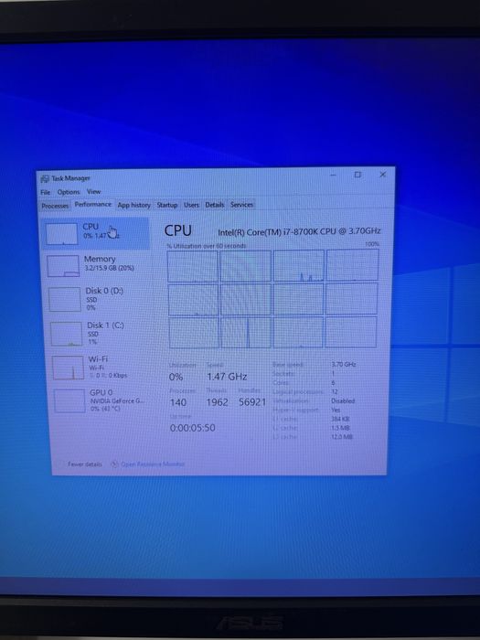 Pc gaming i7 8700k, 16 GB ram ddr4 si gtx 1070 ti 8 GB