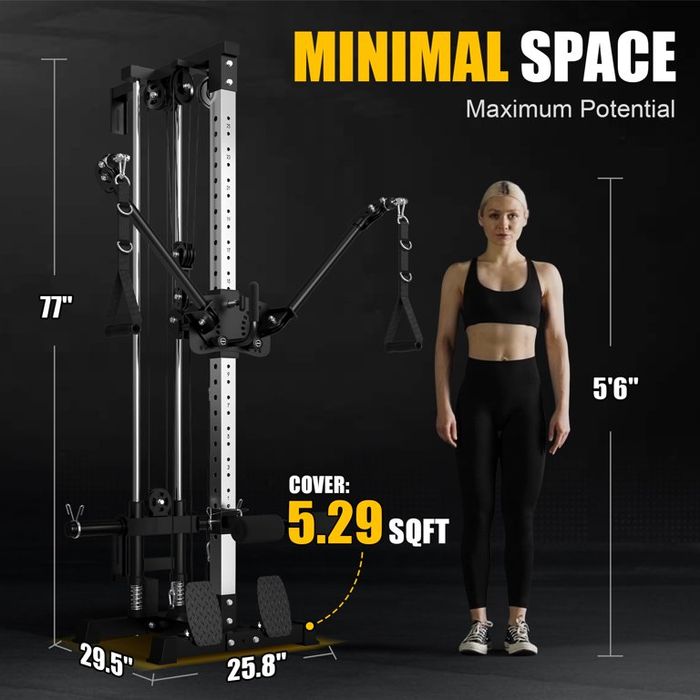 Aparat Crossover cu Scripeti Duali, Zoco Body Fit®, Negru