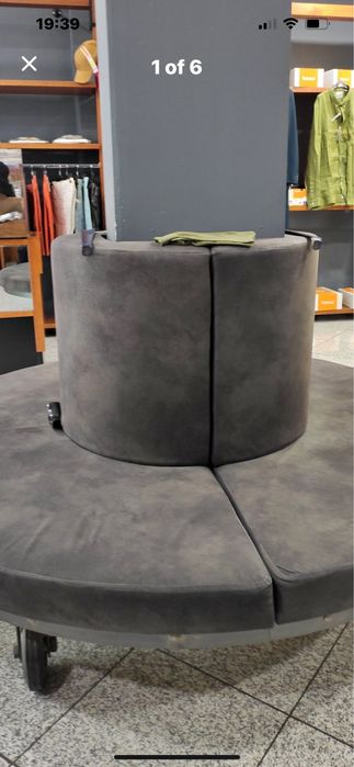 Кръгло канапе на колела  правено по поръчка