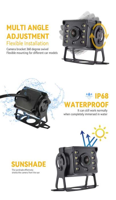 Kit Monitor de 7" cu 2 Camere Marsarier pentru Camion, Autocar, Rulota