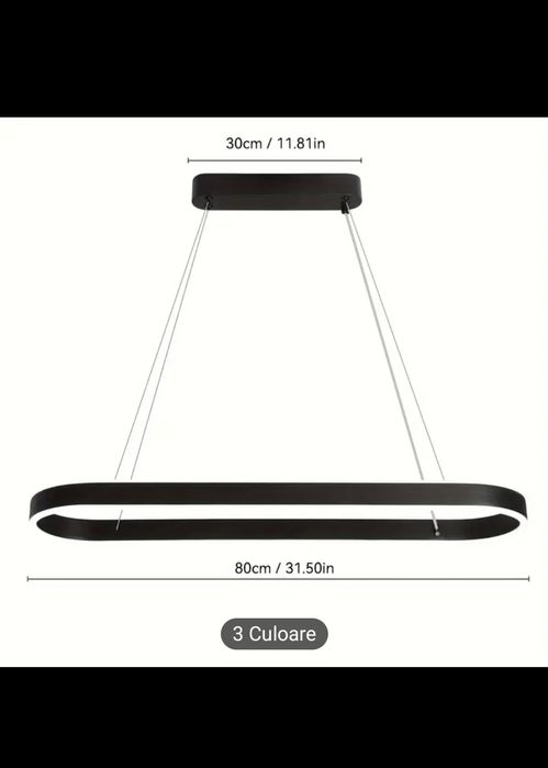 Lustra suspendata ovala