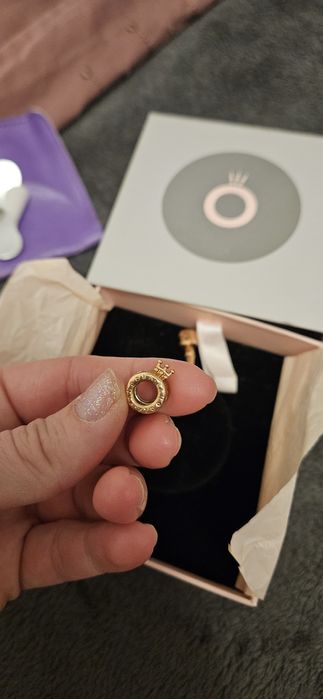 Гривна Пандора позлатена с розово злато с 2 талисмана