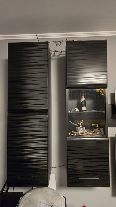 Mobila living/Biblioteca Blade 4 - Culoare Negru - Mobila Living-Sufragerie