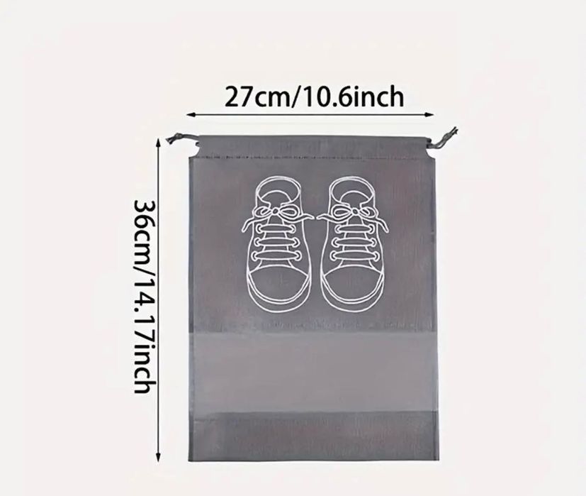 Чанти за съхранение на обувки с затваряне с шнур - 9 броя