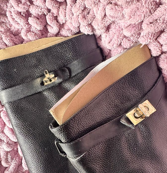 Ефектни кожени ботуши