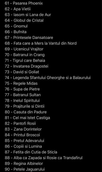 Toate povestile audio (nr. 1-90 - editura litera / libertatea)