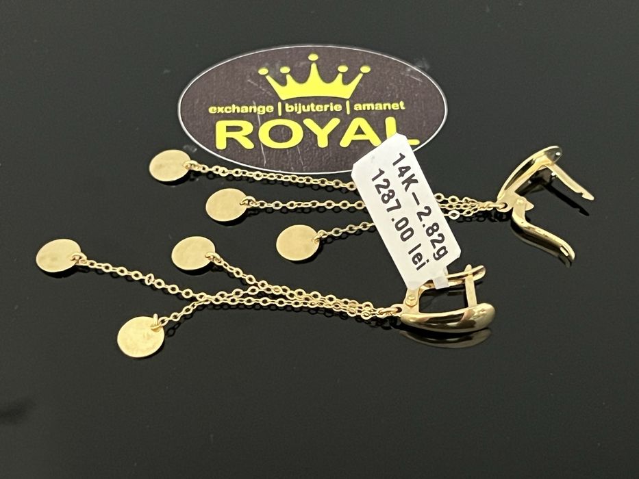 Bijuteria Royal CB : Cercei lungi aur 14k  585  2,85 gr