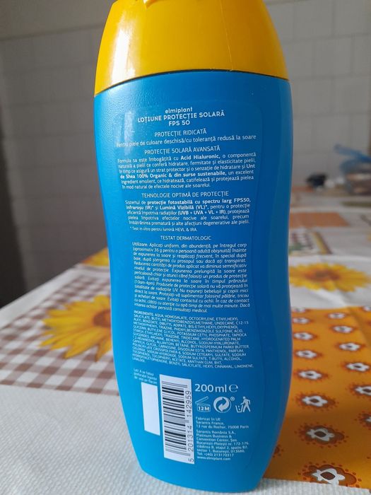 Loțiune pentru protecție solară Elmiplant
