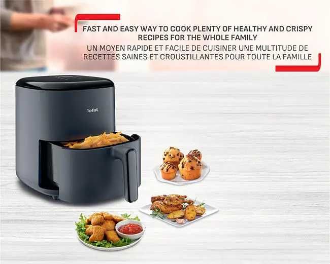 Friteuza cu aer cald TEFAL Easy Fry Max EY245B10, 1kg, 5l, 1500W, negru