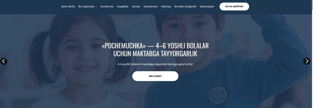 Professional landing page va biznes saytlar yaratamiz