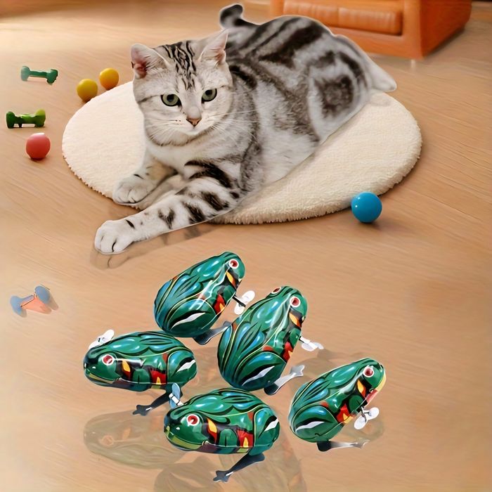 Интерактивна котешка играчка "Жаба"