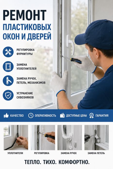 Скидки Ремонт пластиковых окон