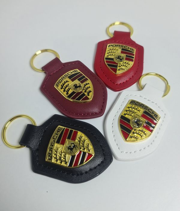 Breloc-Piele-Sigla-Logo-Stema-Emblema-Porsche-Cayenne-Panamera-Macan-Cayman-911
