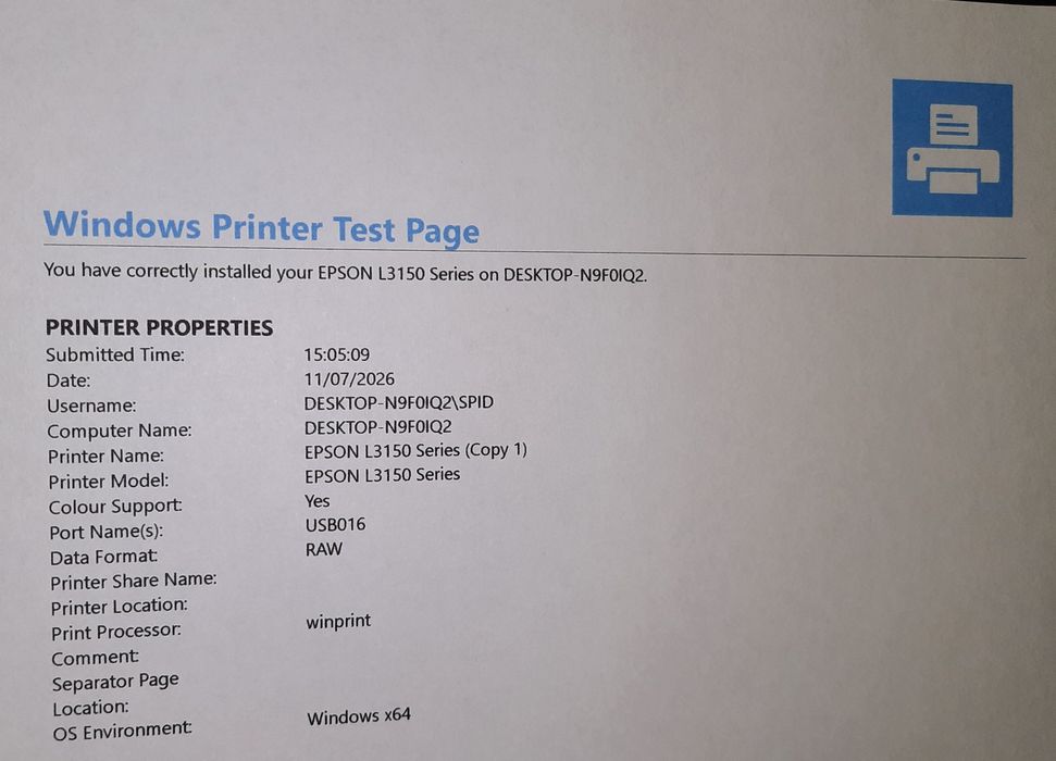 Imprimantă Epson L3150 wi-fi