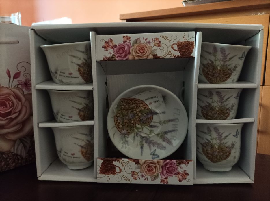 Set cesti cafea, Lavanda