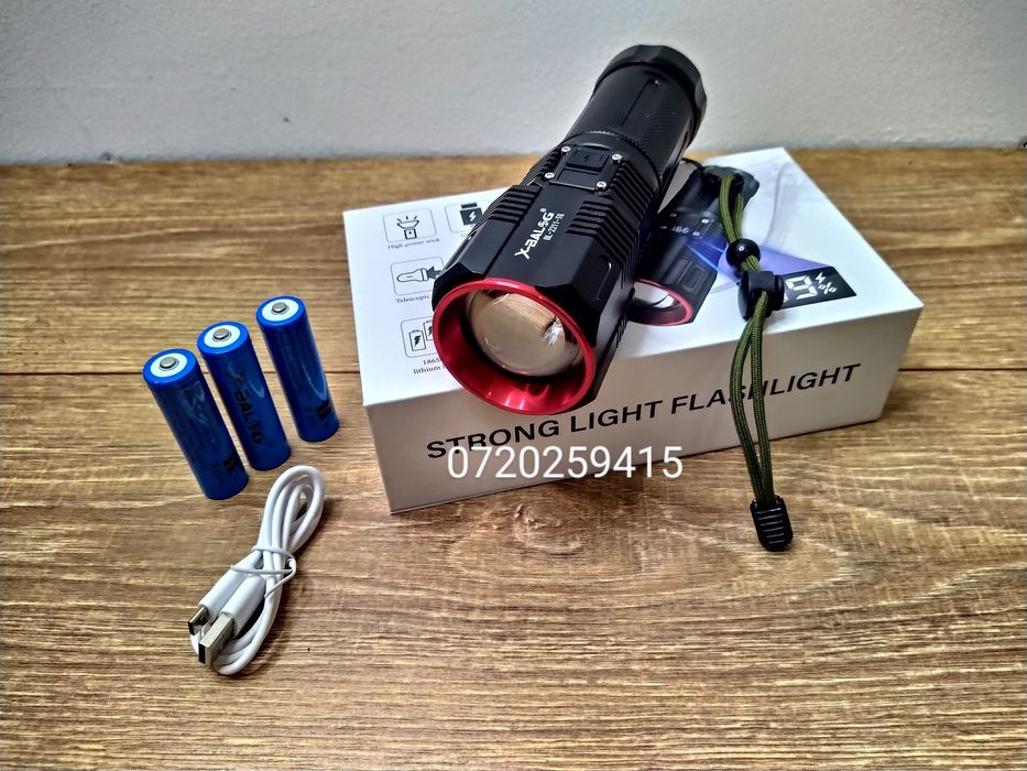 Lanterna Profesionala cu Led Tip Laser si Display, Raza de 2 km