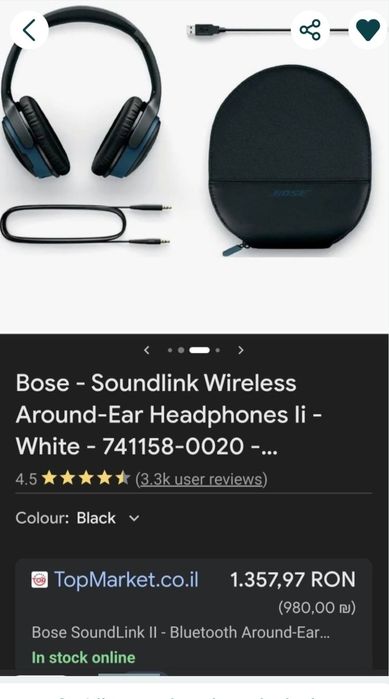Casti Bose Soundlink II over the ear