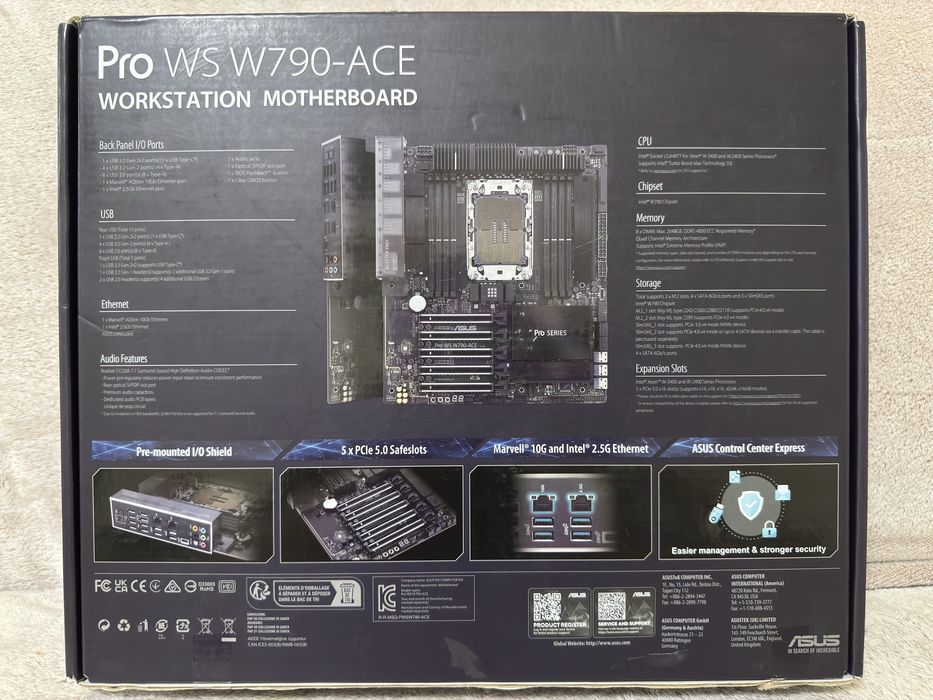 Дънна платка ASUS  PRO WS W790-ACE  LGA 4677 (Socket E)